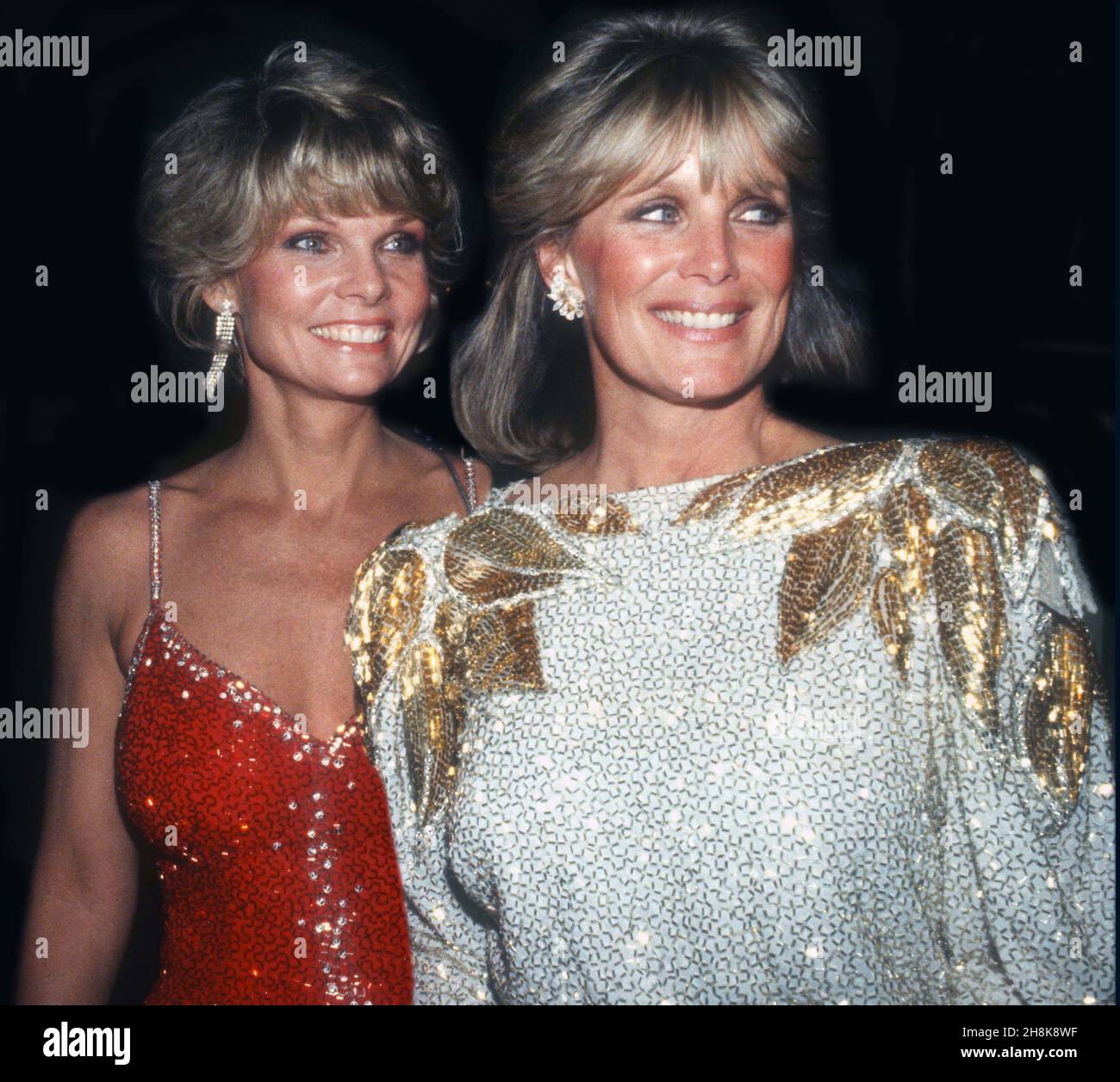 Cathy Lee Crosby et Linda Evans 1985 photo de John Barrett/PHOTOlink Banque D'Images