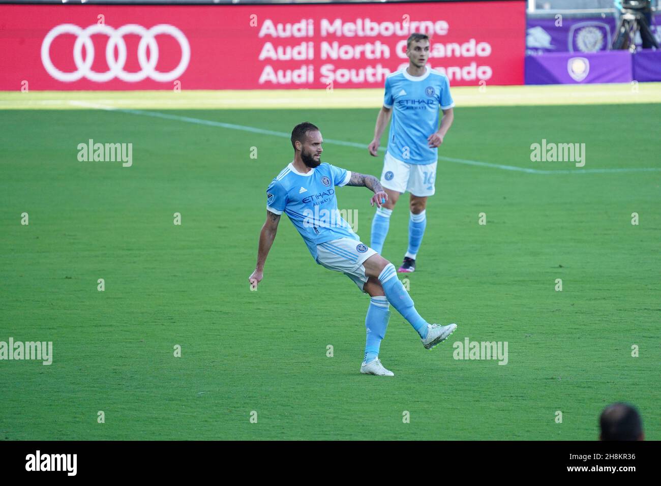 Orlando, Floride, États-Unis, 8 mai 2021,Le New York City FC fait face à Orlando City SC au stade Exploria à Orlando, Floride, États-Unis (photo : Marty Jean-Louis Banque D'Images