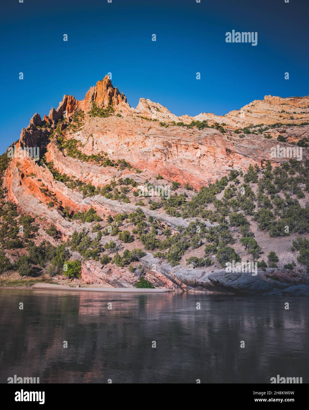 Stone Crown à Echo Park Camp, Photographie de paysage, Dinosaur Nation Monument, Utah et Colorado, États-Unis Banque D'Images
