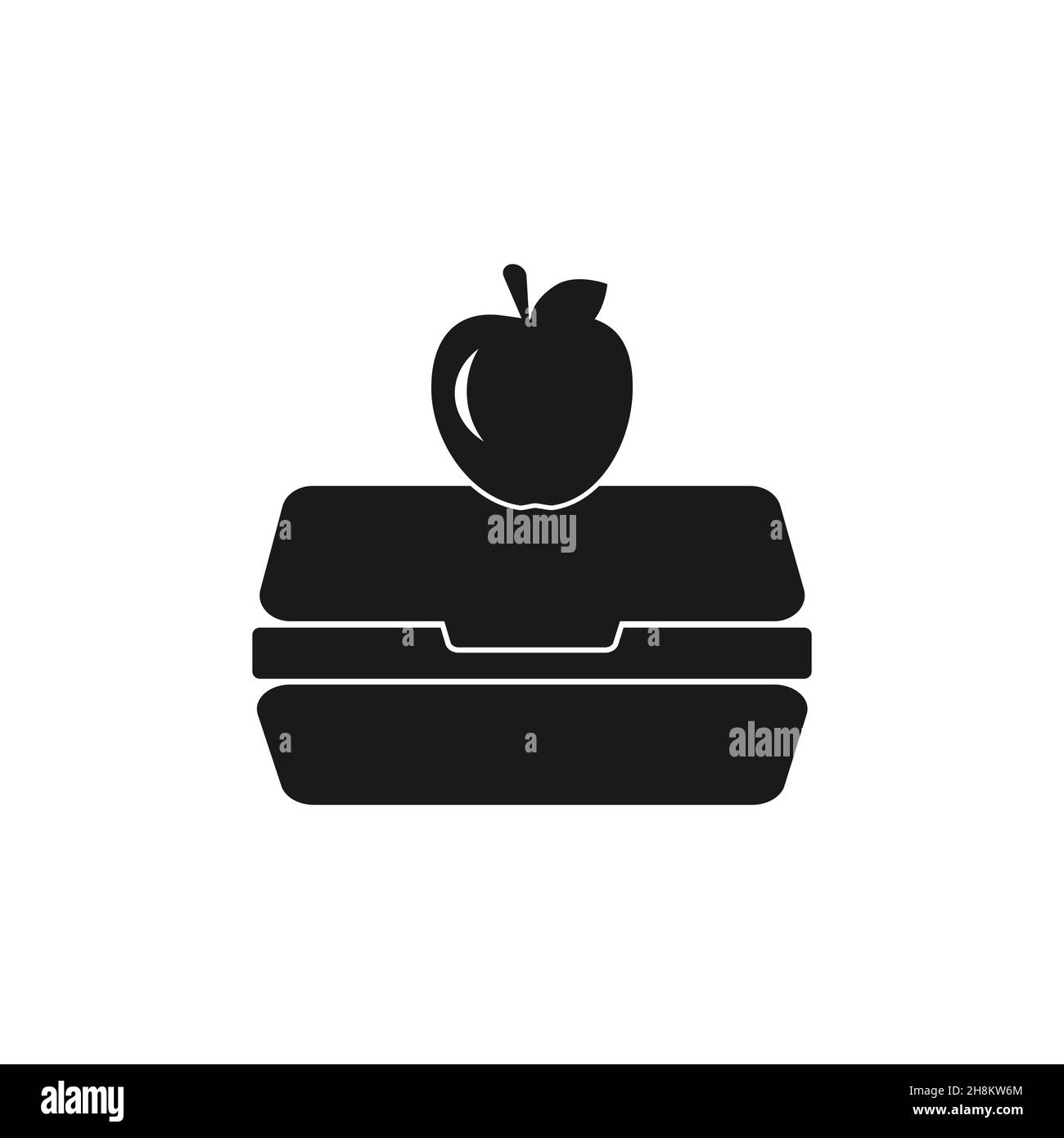 icône de boîte à lunch, illustration vectorielle simple isolée sur fond blanc Illustration de Vecteur