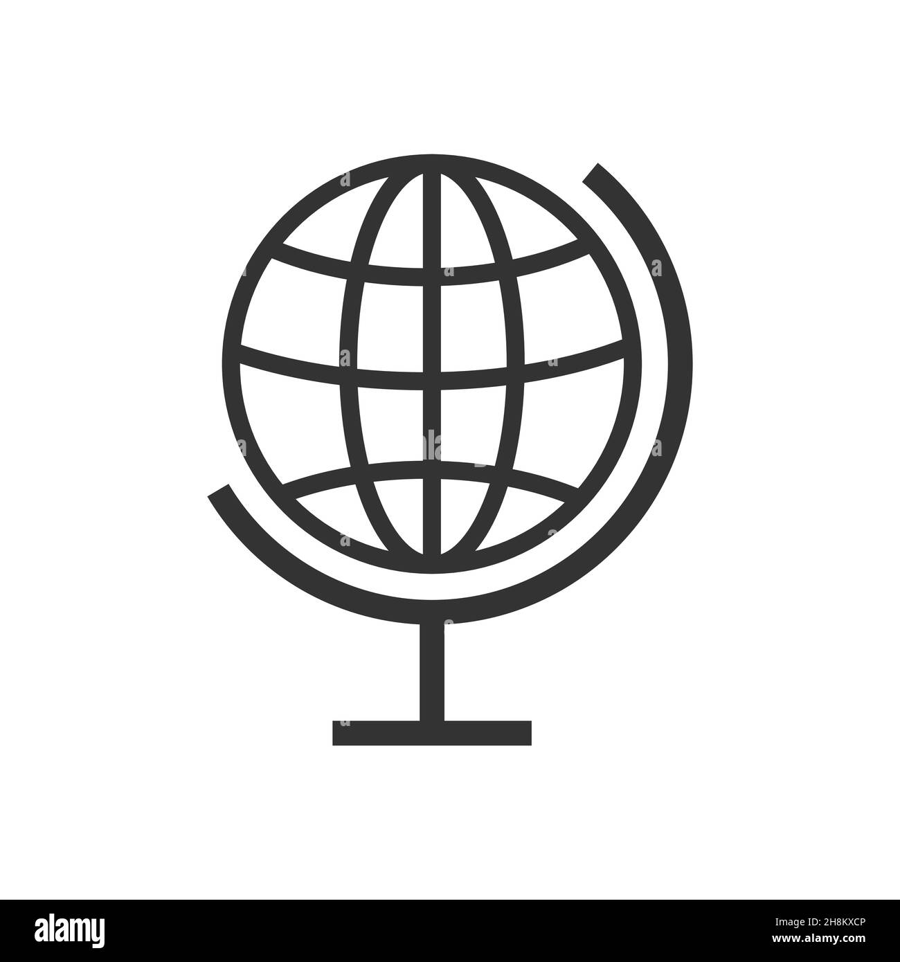 L'icône en forme de globe. Globe terrestre. Télévision Vector illustration Illustration de Vecteur