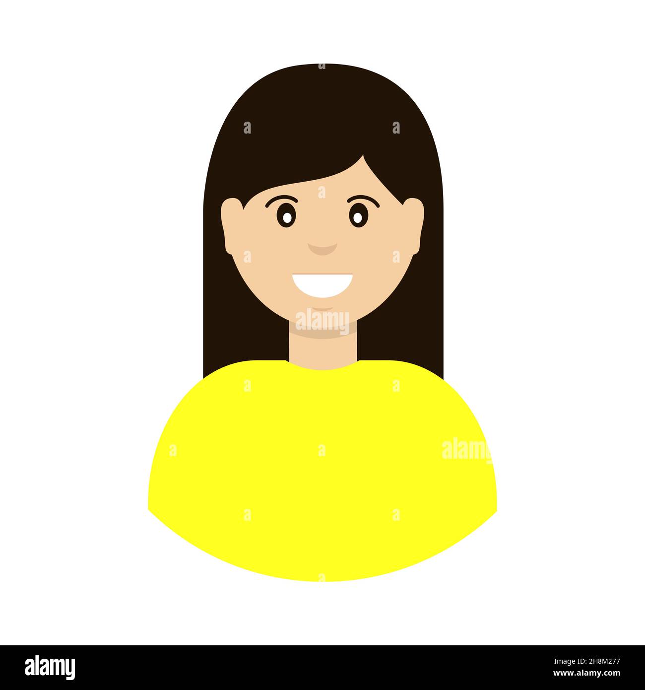 femme fille femme dessin animé icône avatar Illustration de Vecteur