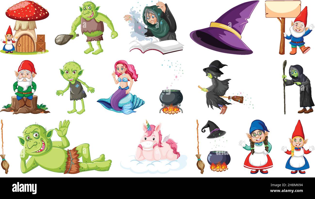 Personnages de conte de fées Banque d'images vectorielles - Alamy