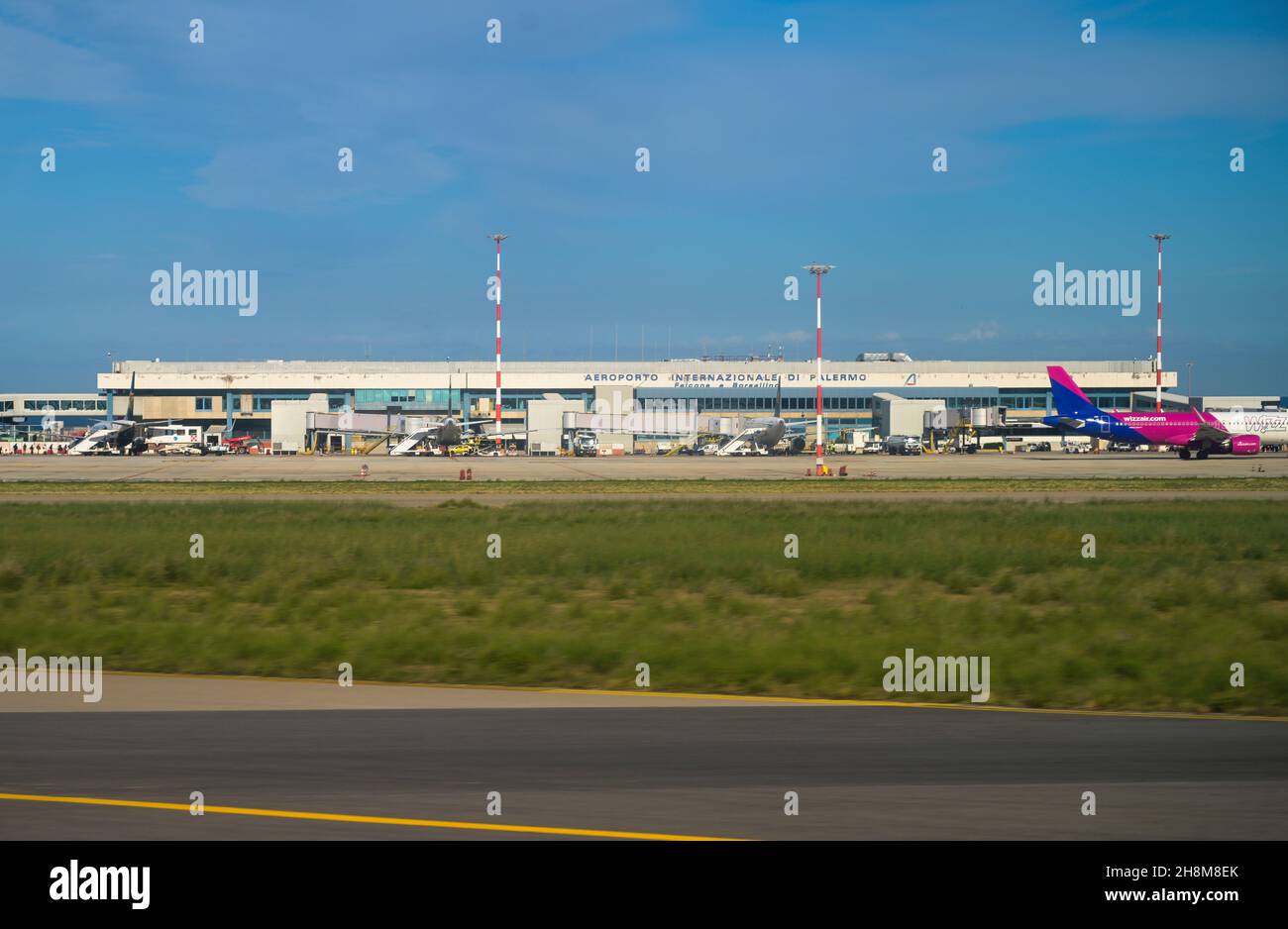 Flughafen Palermo-Punta Raisi „Falcone e Borsellino“, Sizilien, Italien Banque D'Images