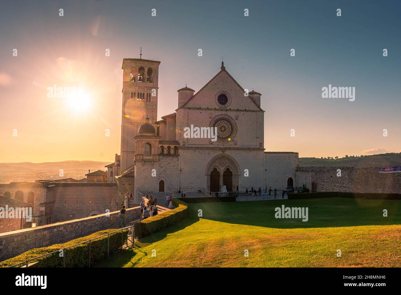 ASSISE, ITALIE, 6 AOÛT 2021 : basilique San Francesco Banque D'Images