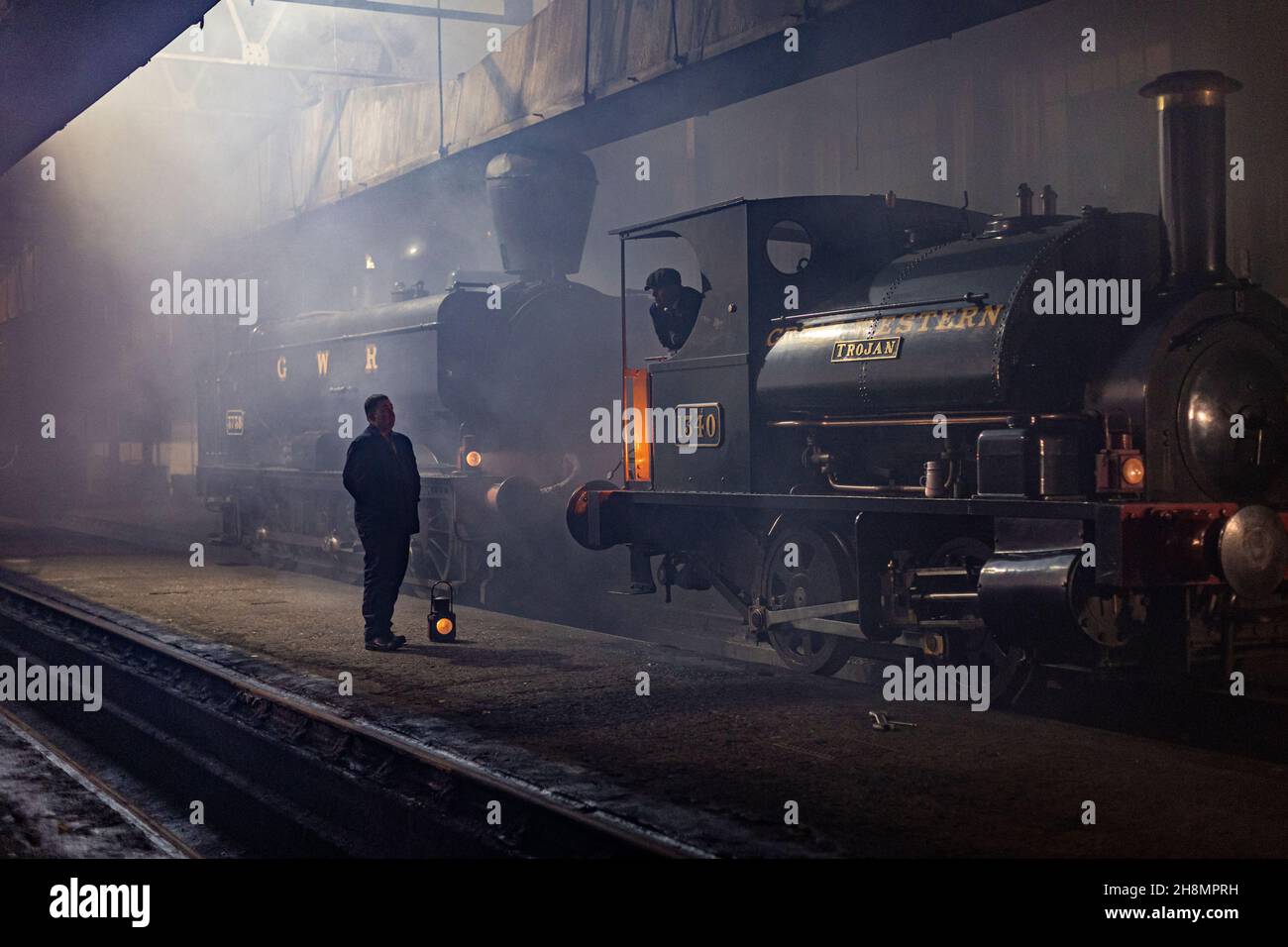 Didcot Railway Centre est un ancien hangar de moteurs et de locomotive de Great Western Railway situé à Didcot, Oxfordshire, Angleterre, Banque D'Images