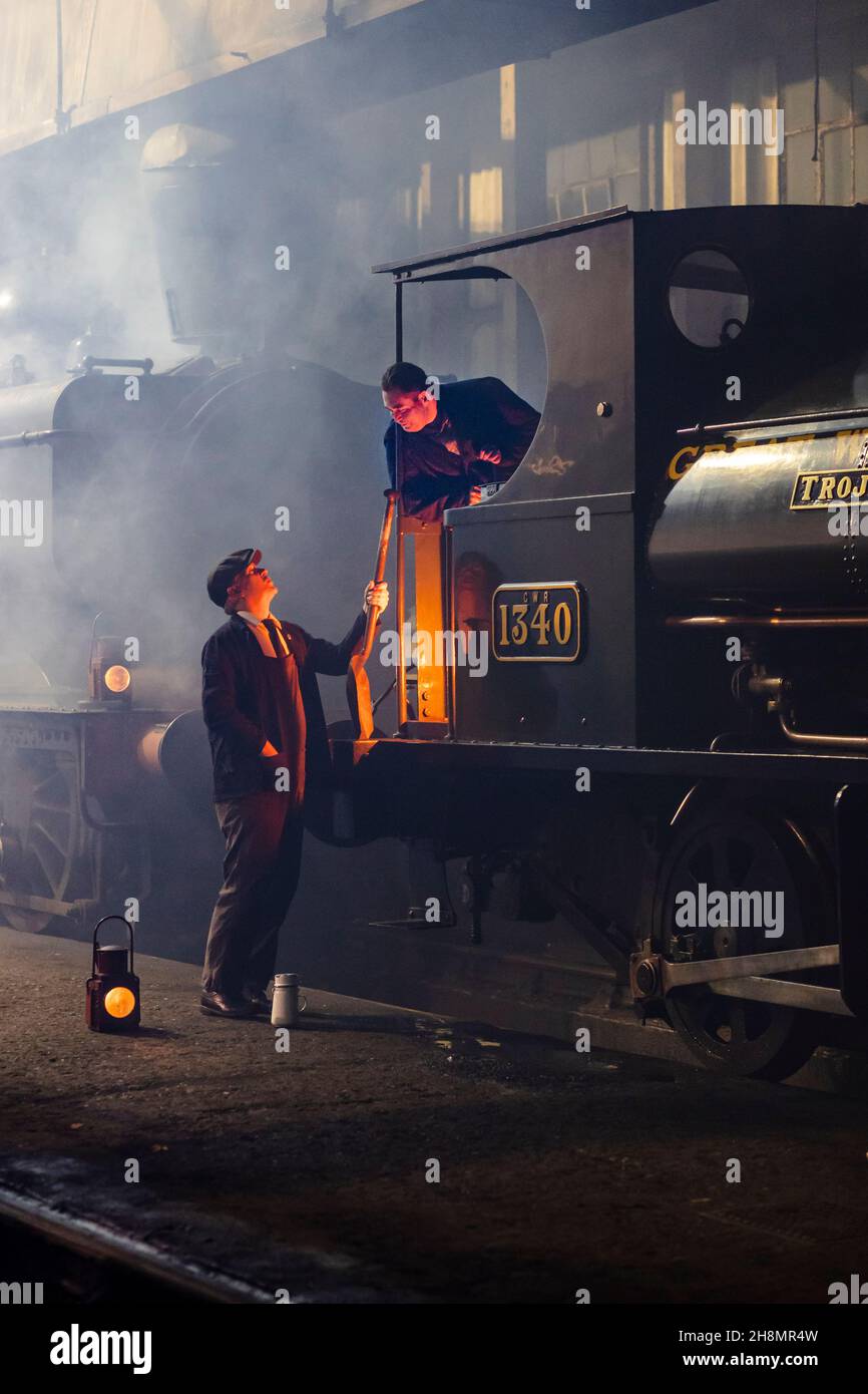 Didcot Railway Centre est un ancien hangar de moteurs et de locomotive de Great Western Railway situé à Didcot, Oxfordshire, Angleterre, Banque D'Images