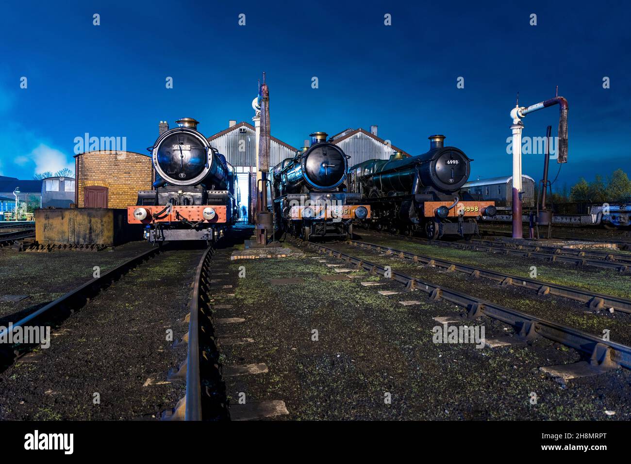 Didcot Railway Centre est un ancien hangar de moteurs et de locomotive de Great Western Railway situé à Didcot, Oxfordshire, Angleterre, Banque D'Images