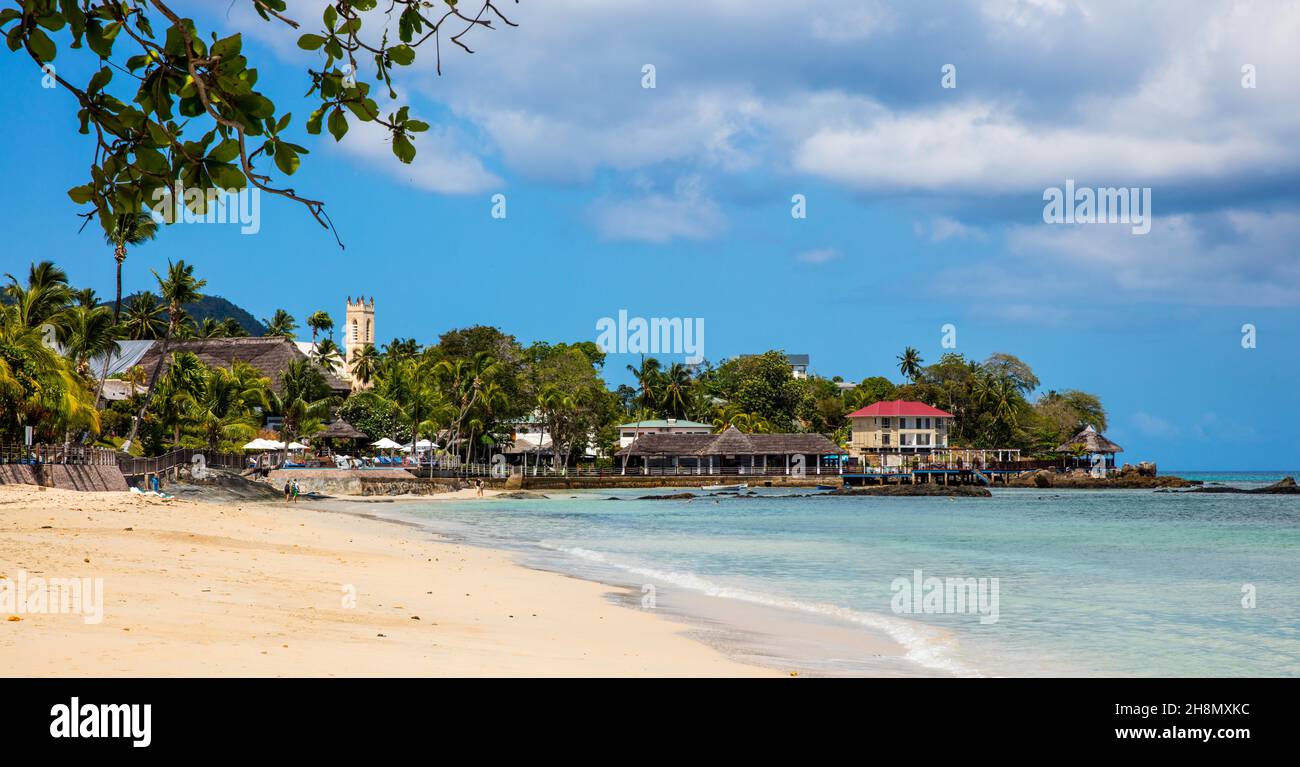 Plage de beau Vallon, Mahé, Seychelles, Mahé, Seychelles Banque D'Images