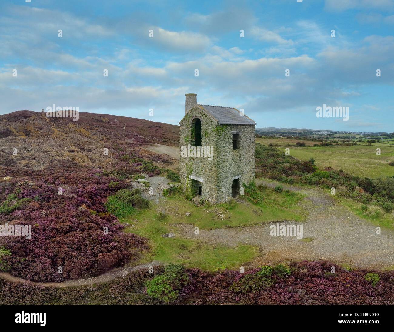 Ruines de la maison de moteur Betsy de petit-lait près de Mary Tavy à Devon, Angleterre Banque D'Images