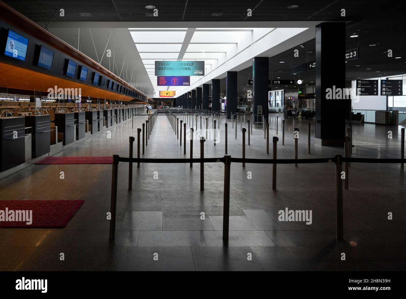 Enregistrement vide à l'aéroport de Zurich, Suisse Banque D'Images