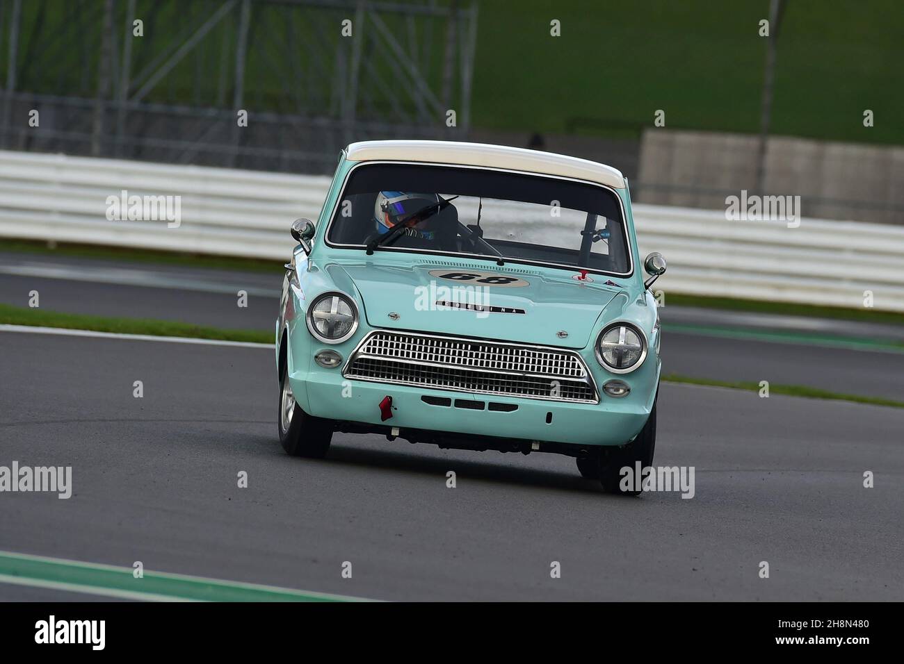 Michael Cullen, Paddy Shovlin, Lotus Ford Cortina, Historic Touring car Challenge, HTCC, combiné avec le Tony dron Trophée pour Touring Cars, cars tha Banque D'Images