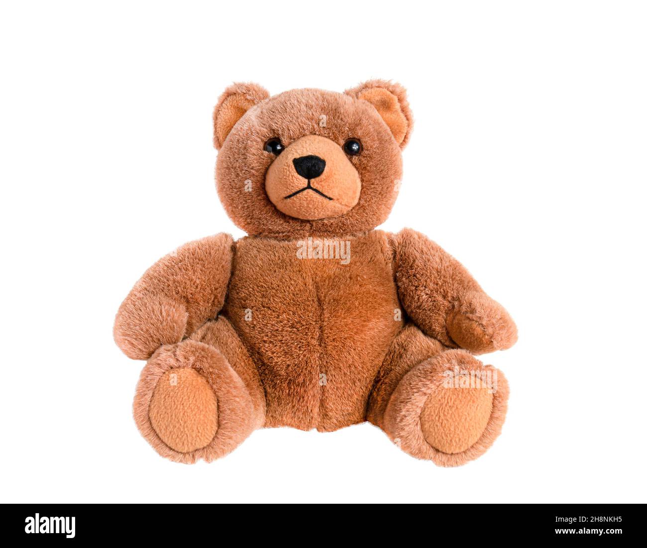ours brun jouet isolé sur fond blanc Banque D'Images