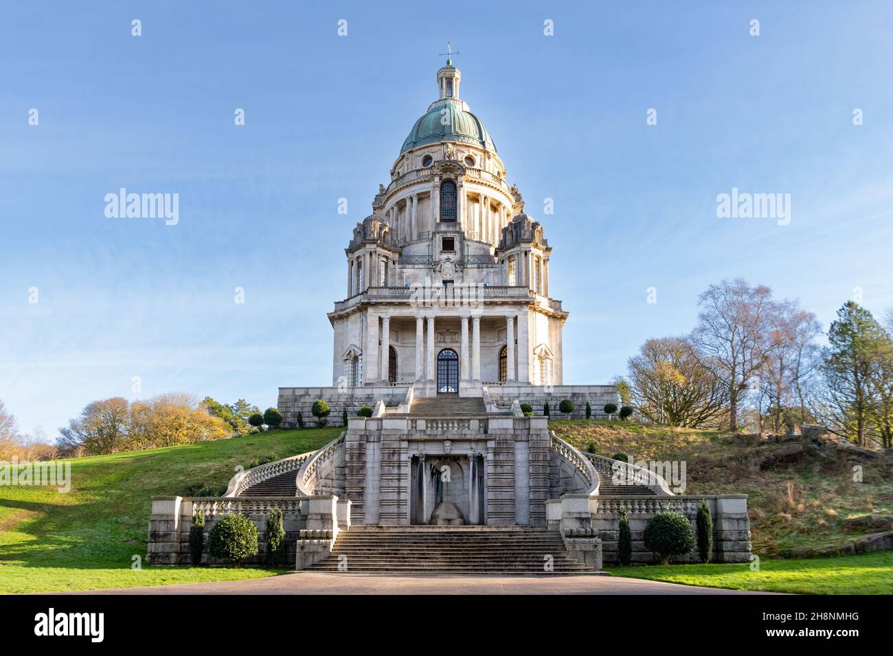 Ashton Memorial, Williamson Park, Lancaster, Lancashire, Angleterre,ROYAUME-UNI Banque D'Images