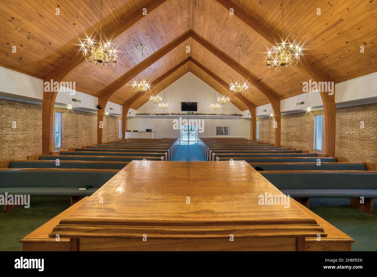 Les églises ont une belle conception architecturale. Banque D'Images