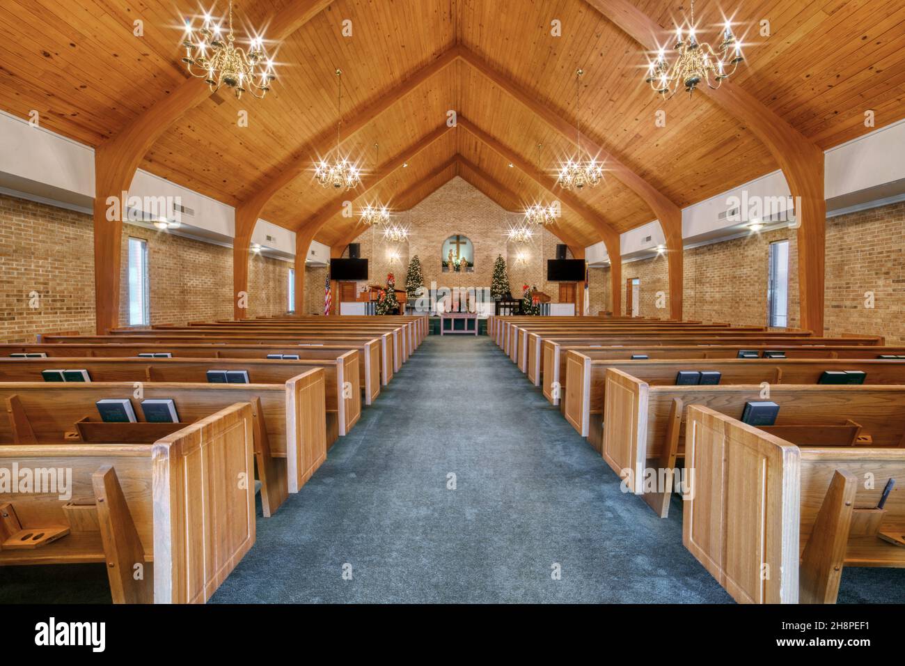 Les églises ont une belle conception architecturale. Banque D'Images