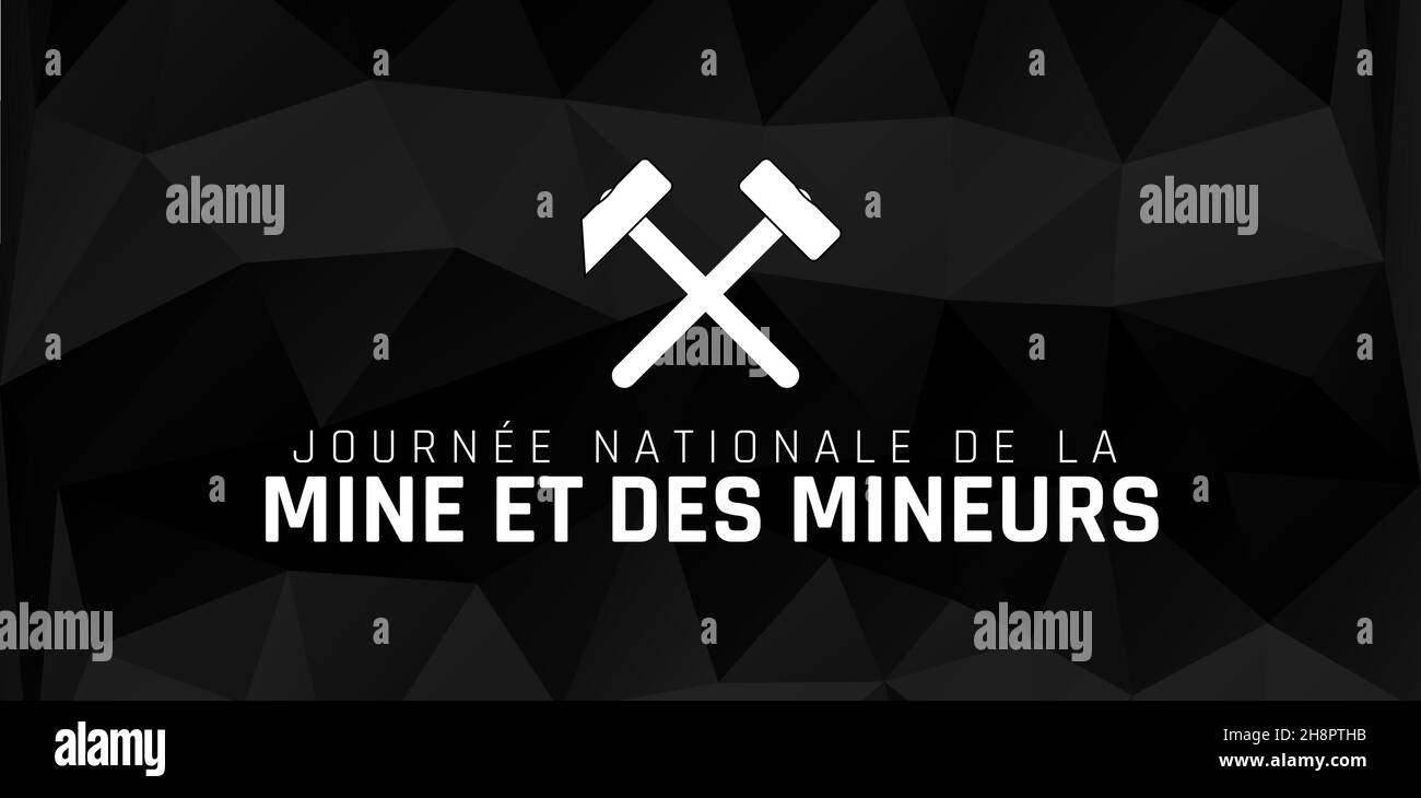 Jour des mineurs langue française.Journée nationale des mineurs.Journée internationale des mineurs.Jour du mineur.Illustaration de vecteur. Illustration de Vecteur