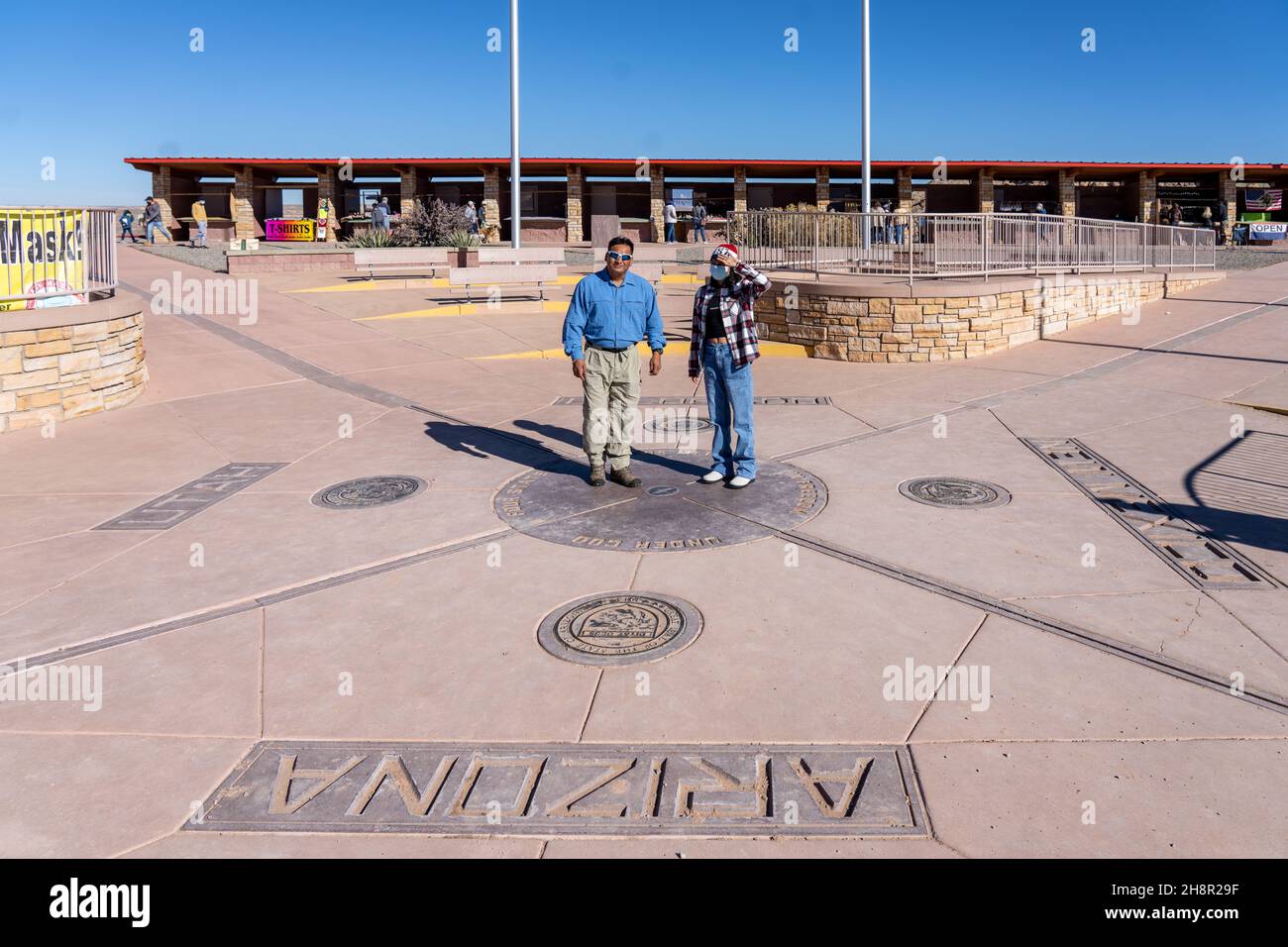 Four Corners Monument, sud-ouest des États-Unis Banque D'Images