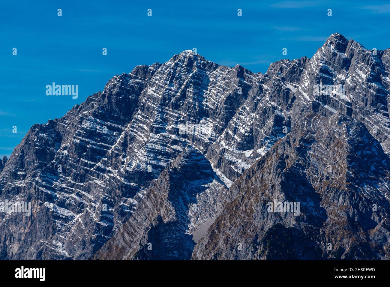 Vue sur et depuis le haut plateau de Jenner à environ 1800m asl, Alpes bavaroises, haute-Bavière, sud de l'Allemagne Banque D'Images
