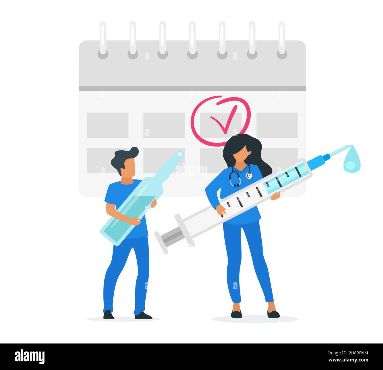 Vecteur médical concept du calendrier de vaccination Illustration de Vecteur