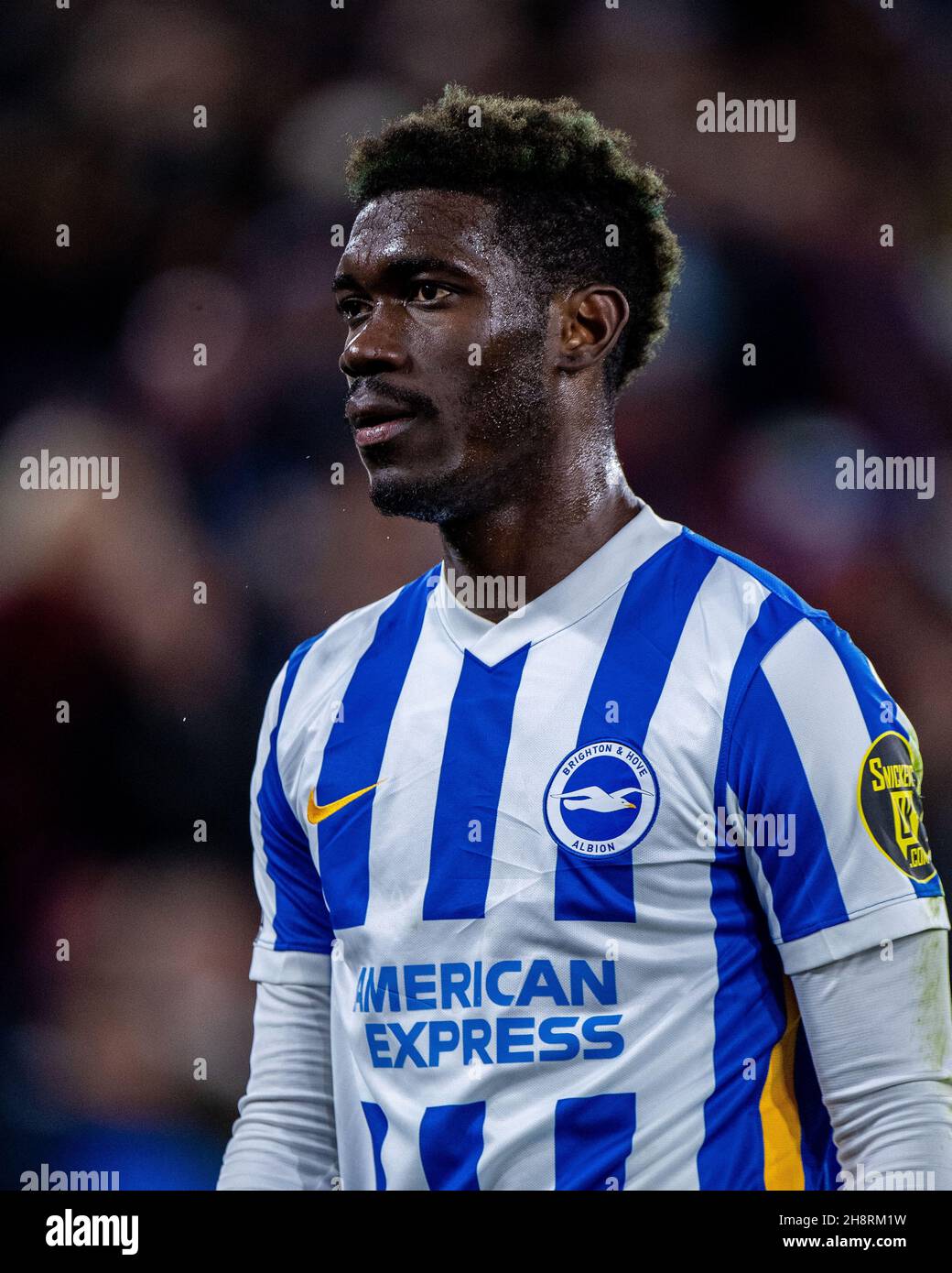 LONDRES, ANGLETERRE - 01 DÉCEMBRE : Yves Bissouma lors du match de la Premier League entre West Ham United et Brighton & Hove Albion au stade de Londres le 1er décembre 2021 à Londres, Angleterre.(Photo de Sebastian Frej) crédit: Sebo47/Alamy Live News Banque D'Images