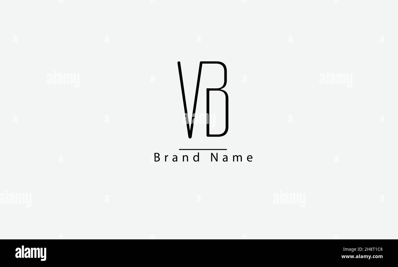 Logo vectoriel abstrait VB BV V B. Illustration de Vecteur