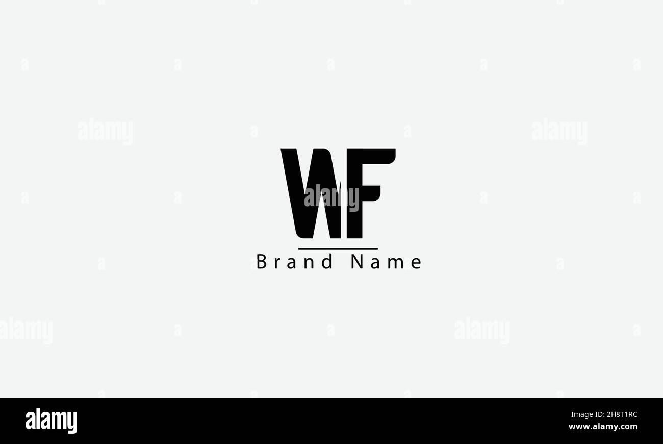 WF FW W F logo vectoriel abstrait Illustration de Vecteur