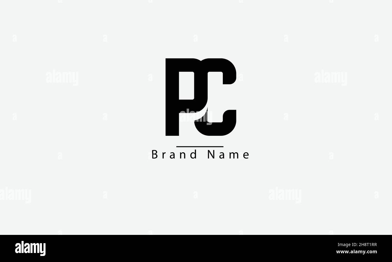 PC CP P C logo vectoriel abstrait Illustration de Vecteur