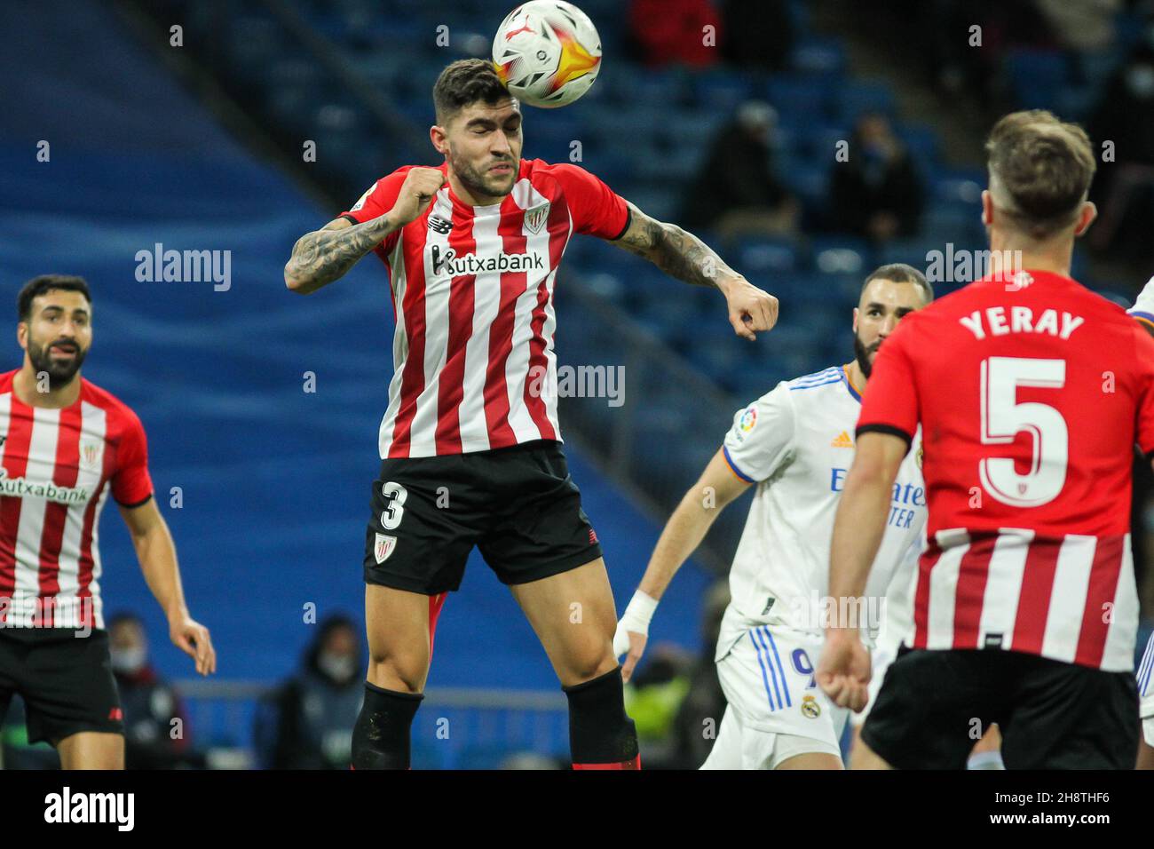 Unai Nunez d'Athlétisme lors du championnat d'Espagne le match de football de la liga entre le Real Madrid et le Athlétic Club le 1er décembre 2021 au stade Santiago Bernabeu à Madrid, Espagne - photo: IrH/DPPI/LiveMedia Banque D'Images