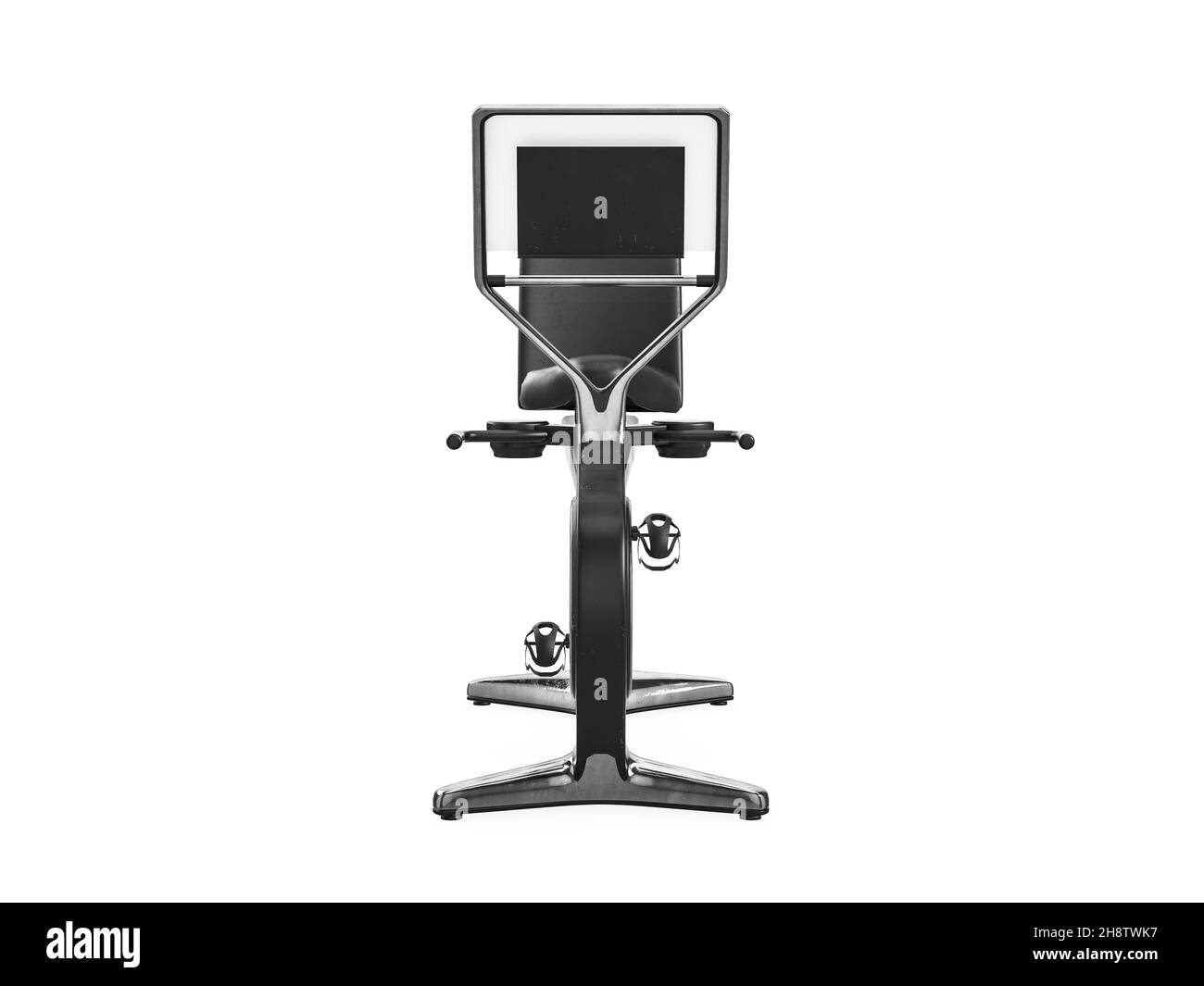 Appareil de gym multifonction, vue avant isolée sur fond blanc.Rendu 3D, Illustration. Banque D'Images