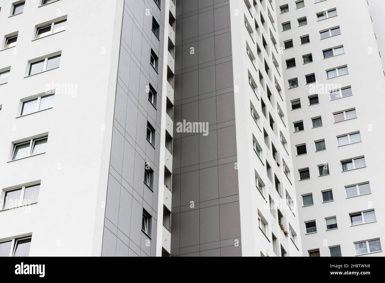 Berlin, Allemagne.Illustre et célèbre architecture de platbau dans le quartier berlinois Neu Koln Gropiusstadt est célèbre dans le monde entier en raison de son concept d'architecture, de son histoire et de son installation. Banque D'Images