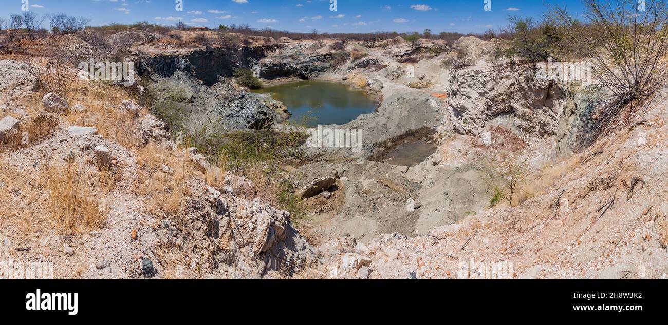 Mine de vermiculite dans l'État de Paraiba au Brésil Banque D'Images