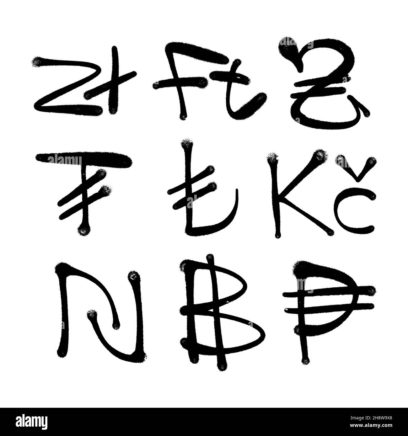 Symbole international devise nationale Illustration de Vecteur