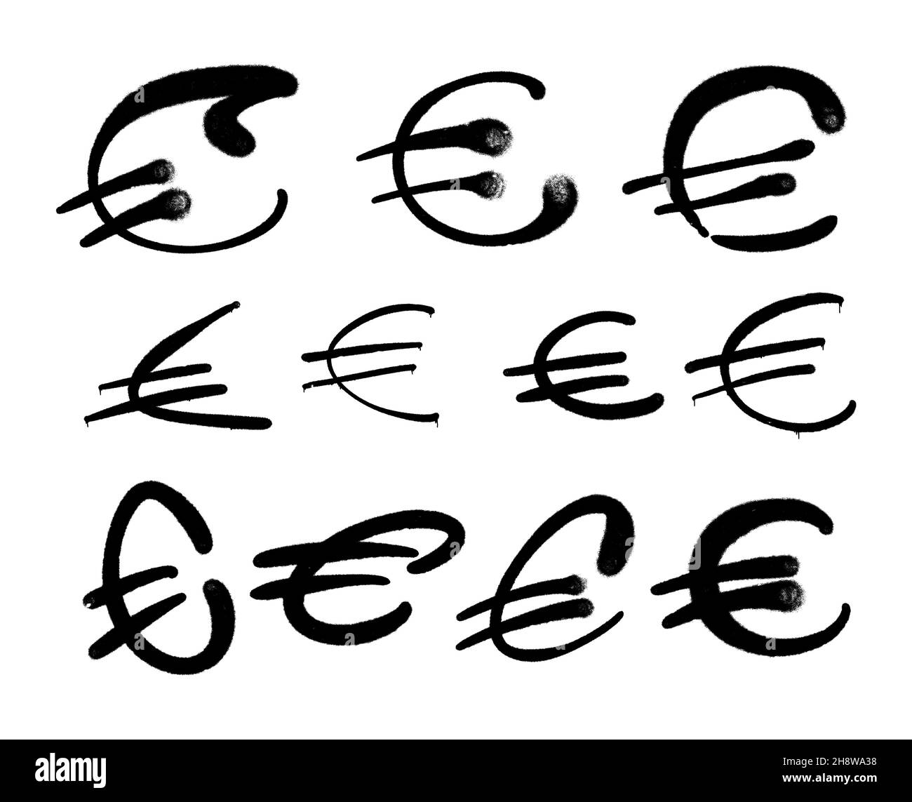 Icône de monnaie nationale euro international Illustration de Vecteur