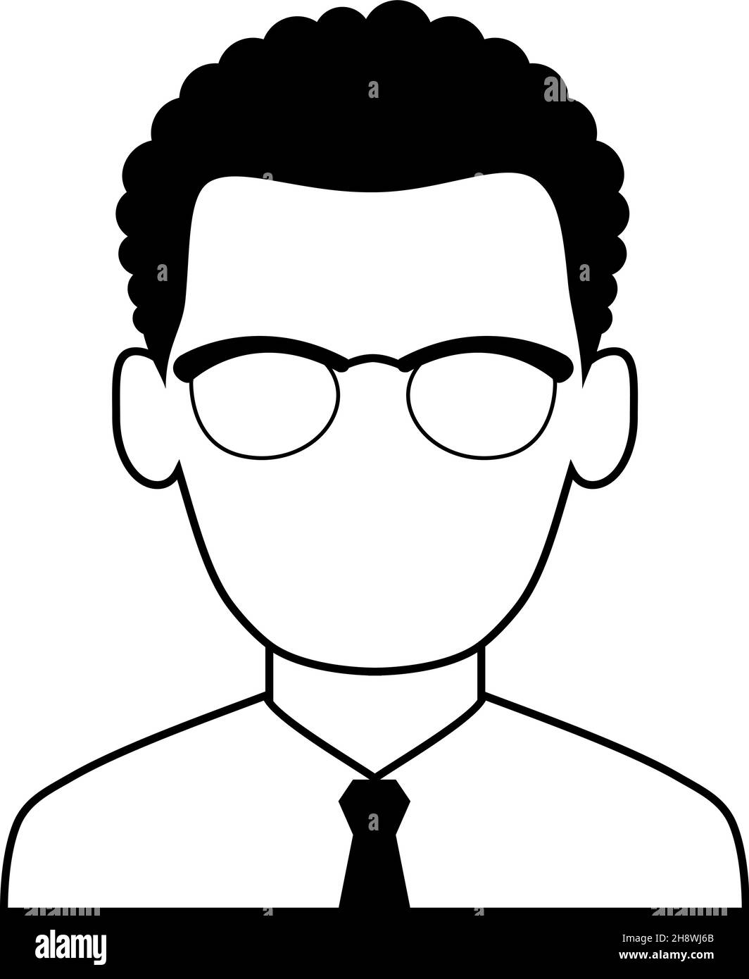 Visage avatar homme Banque d'images noir et blanc - Alamy