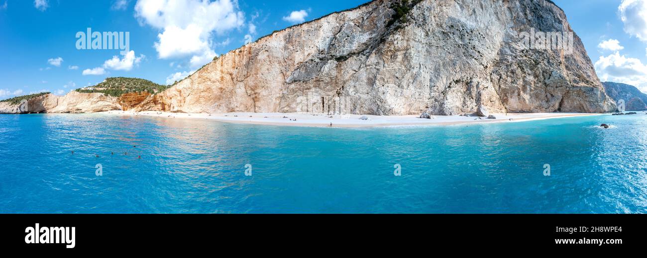 La plage de Porto Katsiki sur Lefkad, Grèce Banque D'Images