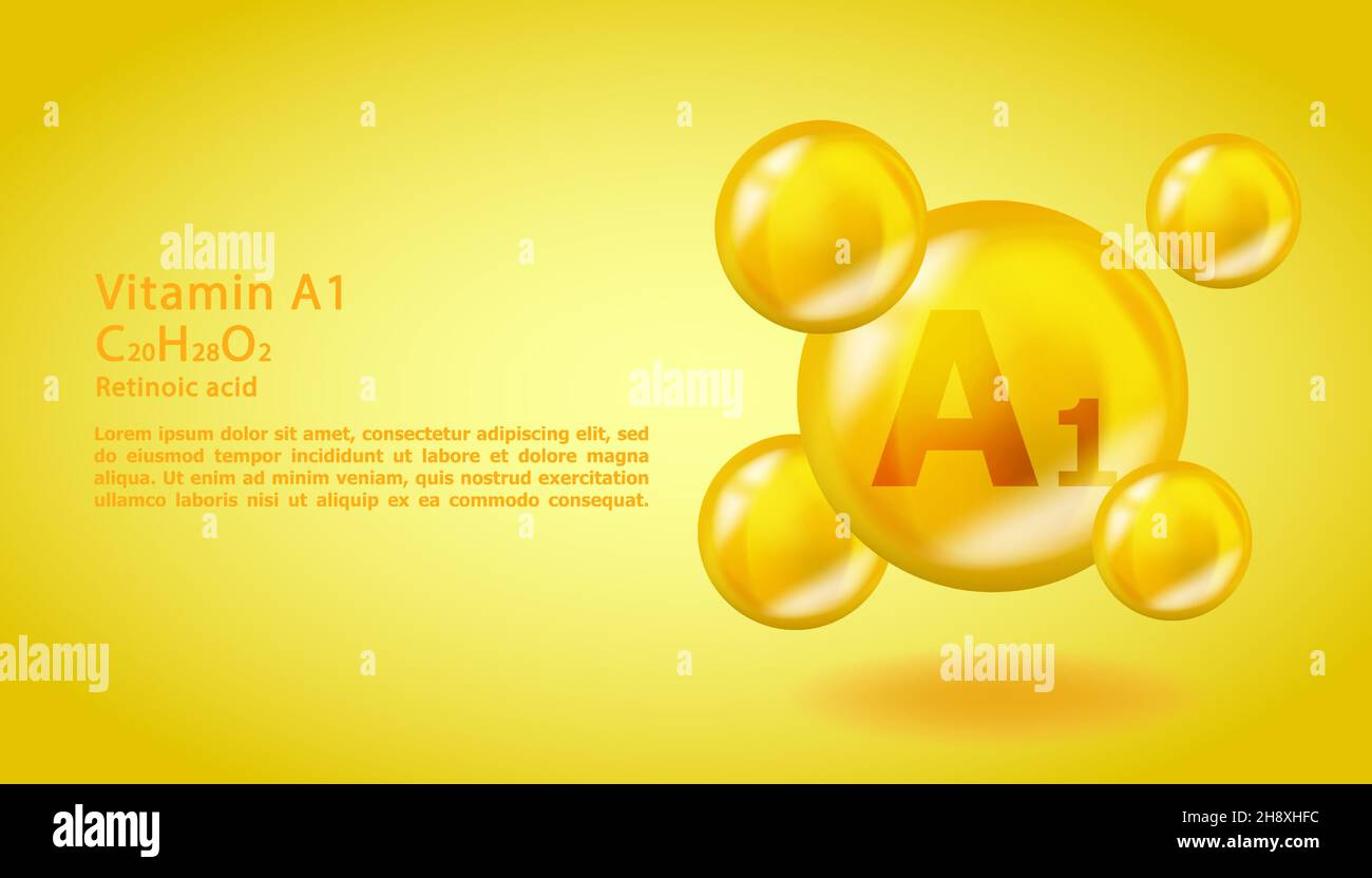 Conception de l'acide rétinoïque A1 de la molécule de vitamine 3D.Acide