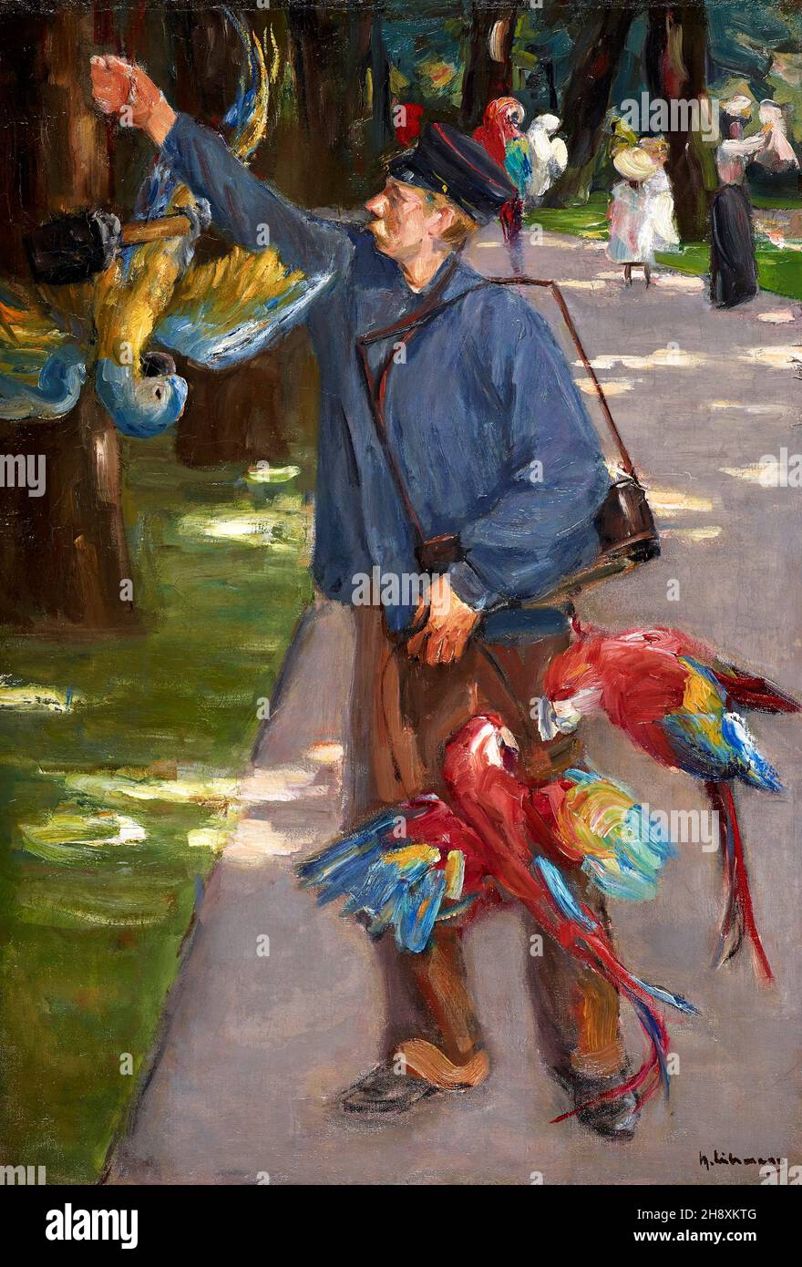 Le Parrot Man de Max Liebermann (1847-1935), huile sur toile, 1902 Banque D'Images