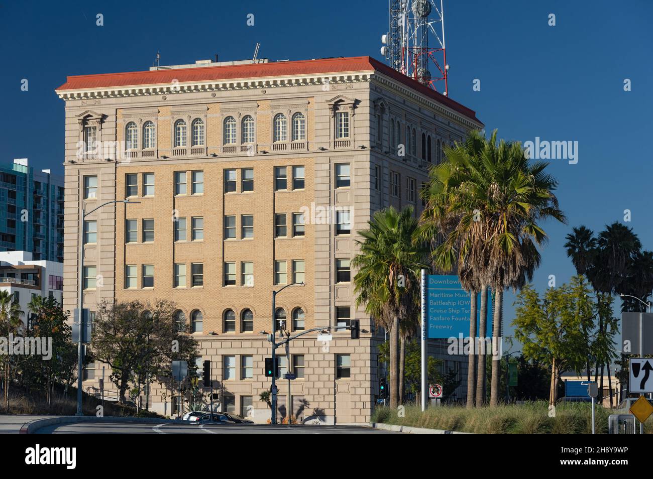Bâtiment de l'hôtel de ville de San Pedro dans le comté de Los Angeles. Banque D'Images