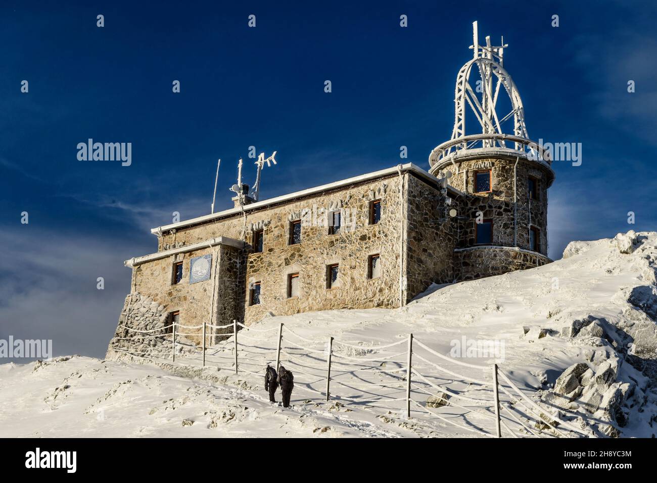 L'hiver sur Kasprowy Wierch dans la montagne polonaise des Tatras Banque D'Images