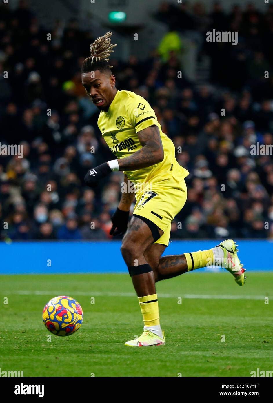 Londres, Royaume-Uni.02e décembre 2021.LONDRES, Angleterre - DÉCEMBRE 02: Ivan Toney de Brentford pendant la première ligue entre Tottenham Hotspur et Brentford au stade Tottenham Hotspur, Londres, Angleterre le 02 décembre 2021 crédit: Action Foto Sport/Alay Live News Banque D'Images