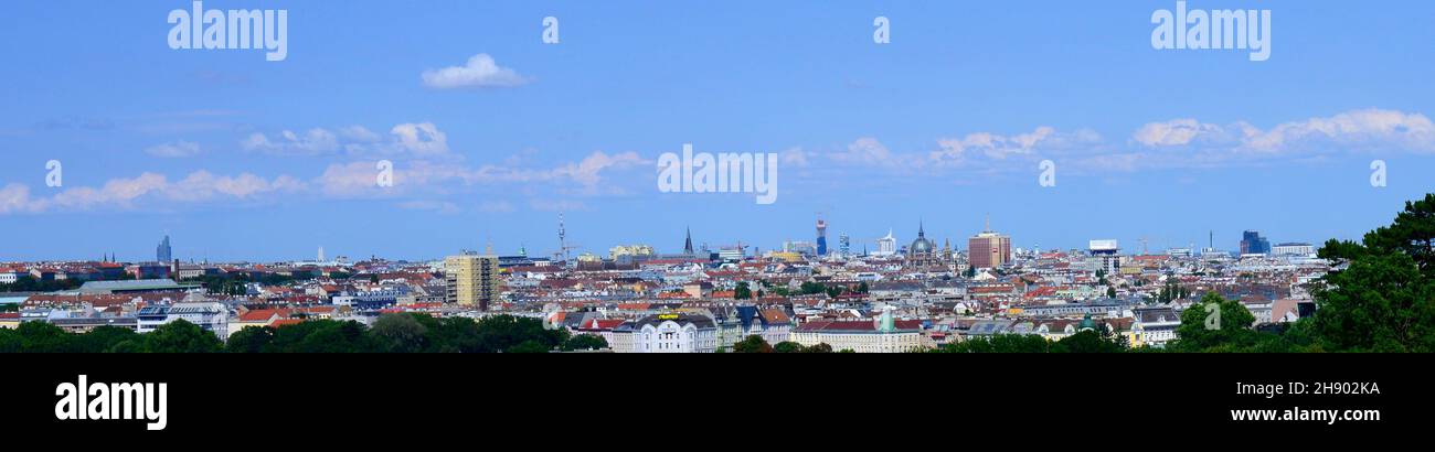 Vue sur le centre-ville de Vienne, Autriche. Banque D'Images