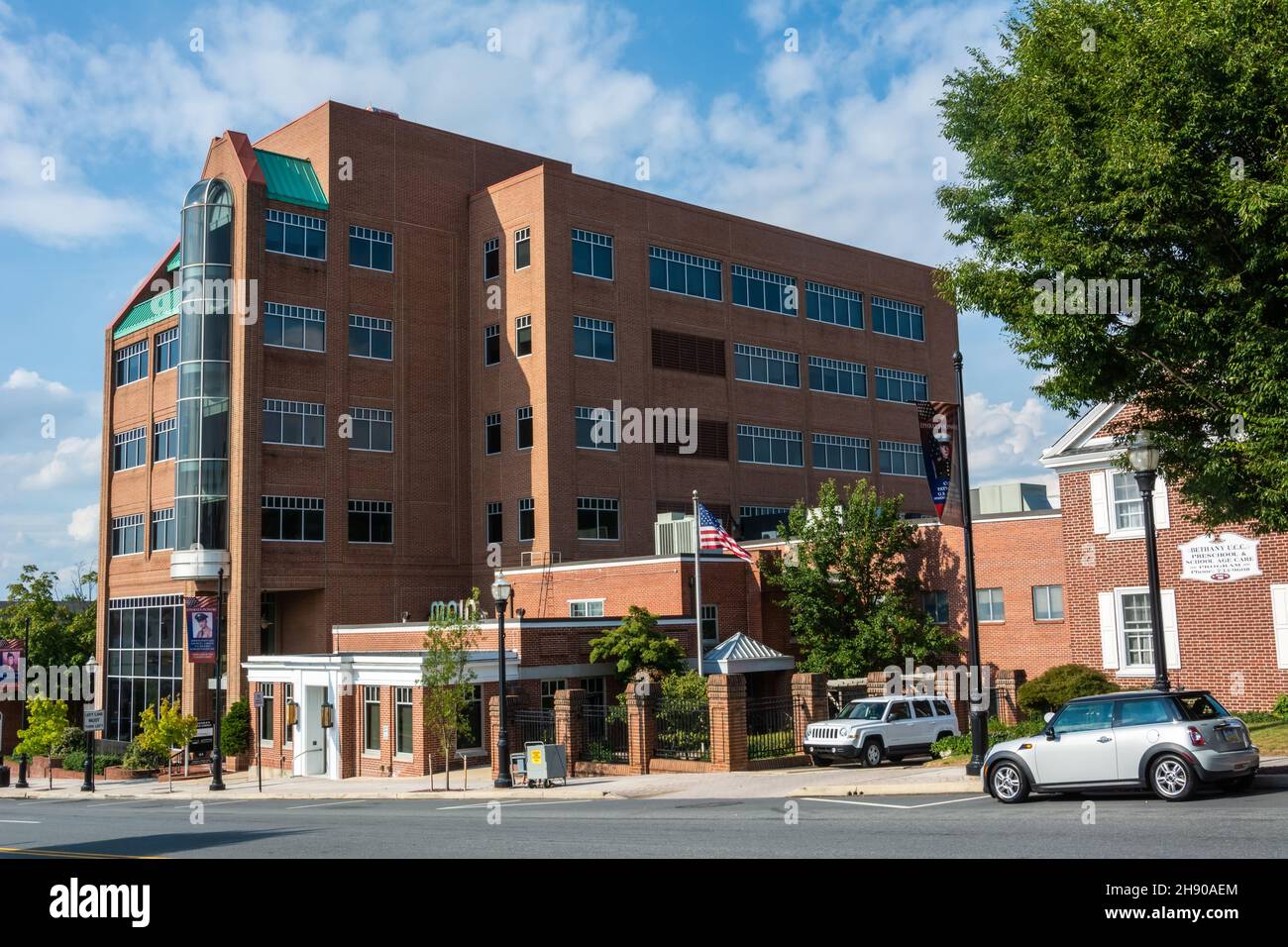 Ephrata, Pennsylvanie, États-Unis d'Amérique – 9 septembre 2016.Brossman Business Complex, abritant le nouveau théâtre principal sur E main St à Ephrata, Banque D'Images