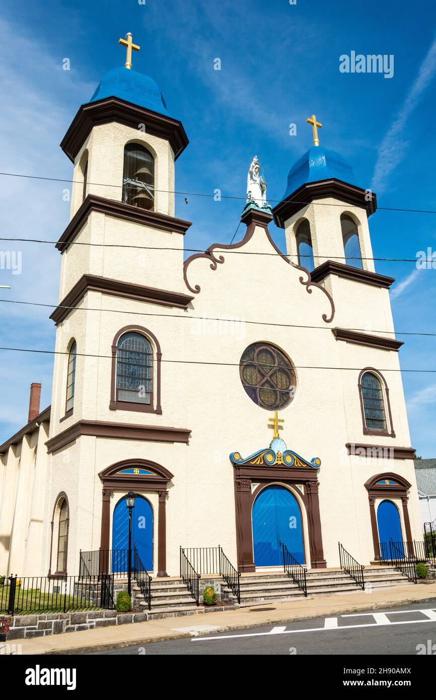 Gloucester, Massachusetts, États-Unis d'Amérique – 20 septembre 2016.Église notre-Dame du bon Voyage à Gloucester, ma. Banque D'Images