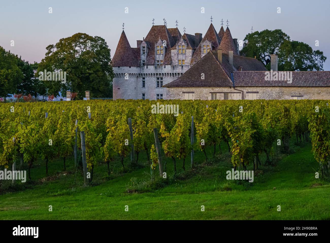 Château de Monbazillac et vignobles.France octobre 2021 Banque D'Images