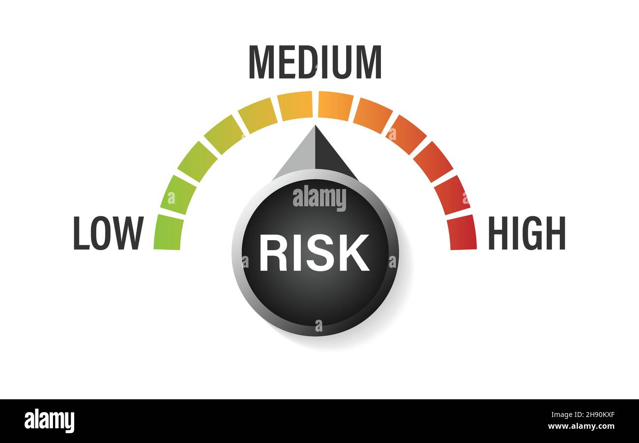 Icône indicateur de risque de style plat.Illustration vectorielle de l'indicateur de notation sur fond blanc isolé.Concept commercial du panneau de niveau de carburant. Illustration de Vecteur