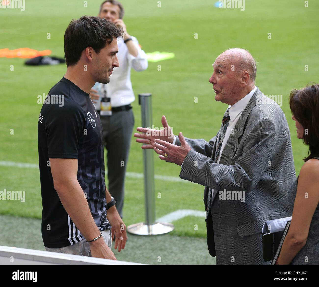 Gelsenkirchen, Allemagne.04e juin 2016. Firo: 04.06.2016 football, international, EM 2016, championnat d'Europe 2016, équipe nationale Allemagne,Test Match, GER, Allemagne - UNG, Hongrie Mats HUMMELS avec Horst ECKEL/dpa/Alamy Live News Banque D'Images