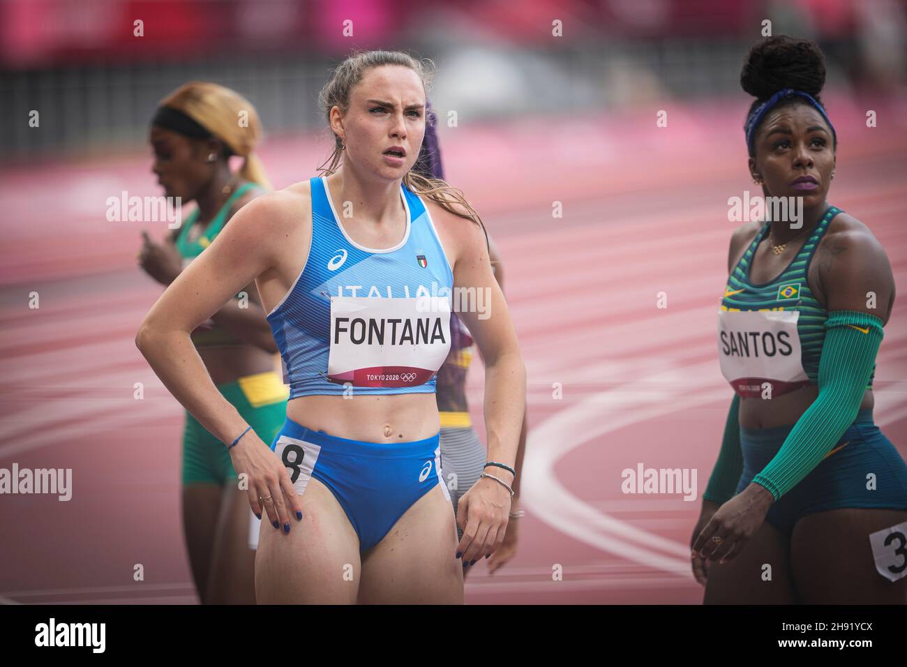 Vittoria Fontana concourant dans les 100 mètres des Jeux Olympiques de  Tokyo en 2020 Photo Stock - Alamy