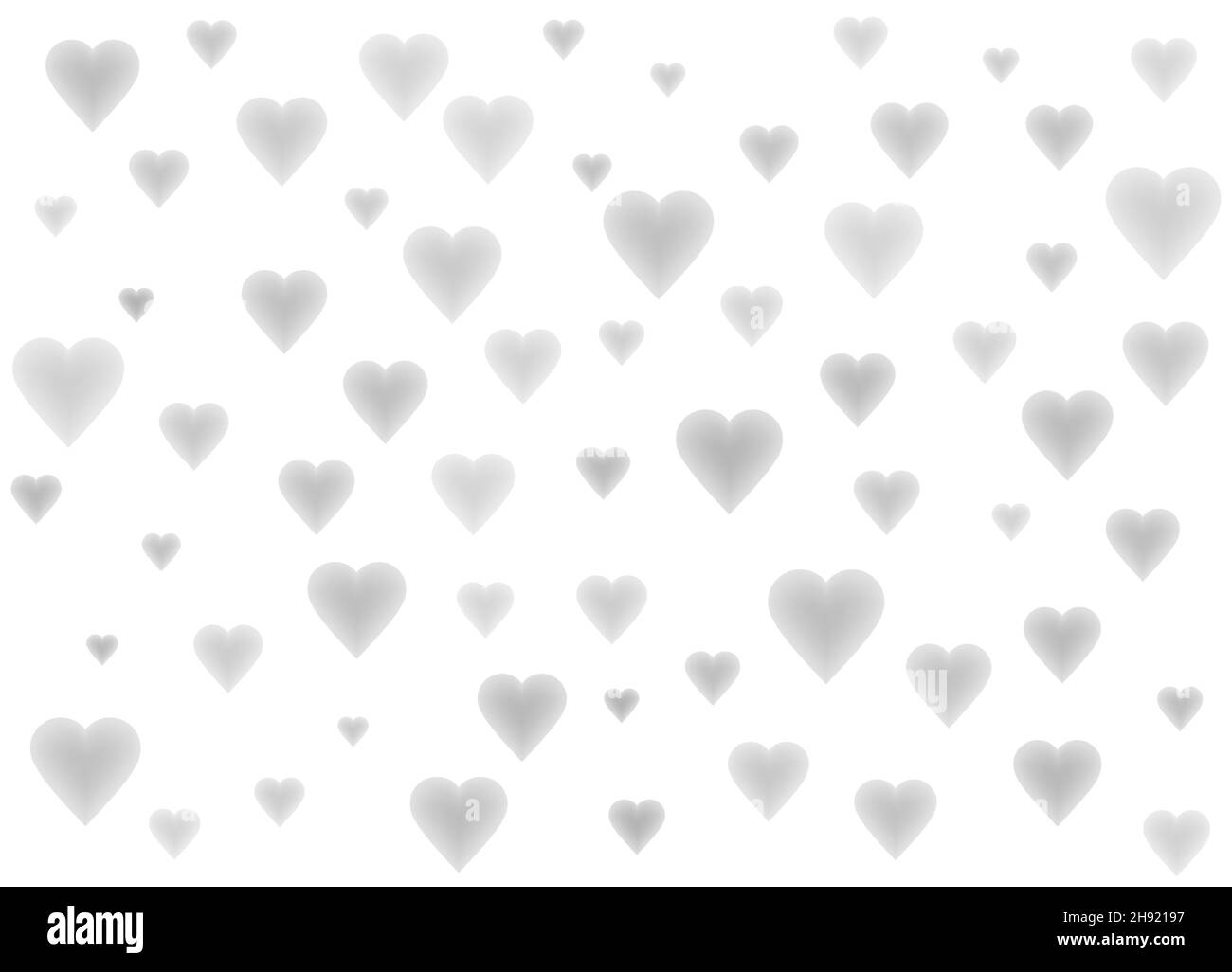 Saint Valentin.Illustration vectorielle avec coeurs sur fond blanc.Modèle de conception.Symbole de l'amour. Illustration de Vecteur