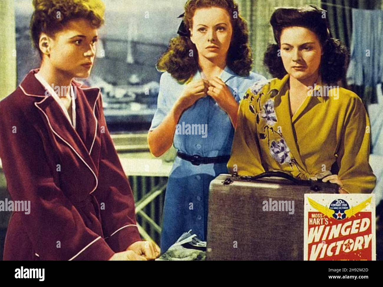 WINGED VICTORY 1944 20th Century Fox film avec de gauche: Judy Holliday, Jeanne Crain, JO-Carroll Dennison. Banque D'Images